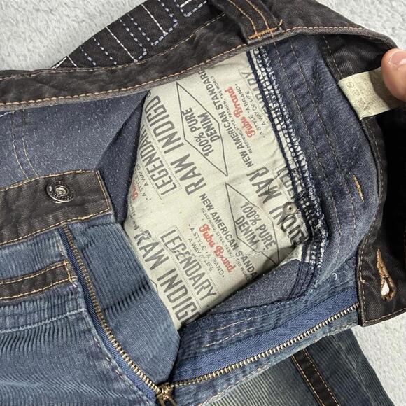 Vintage Fubu Jeans Collection Pants Men’s 32x27 Blue Corduroy Faded Skater Y2K - Picture 7 of 12